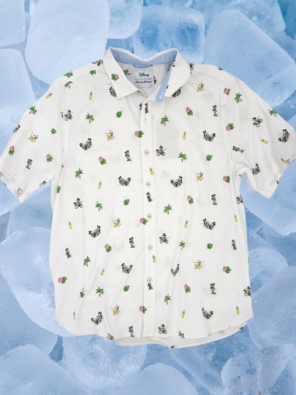 Tommy Bahama Disney Parks Mickey Mouse Vacation Hawaiian Shirt Men’s Large